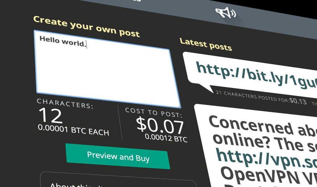 Bitcoin Megaphone and Anonymous Affiliates