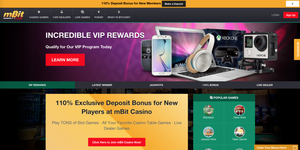 mBit Bitcoin Casino Announces World Class VIP Program