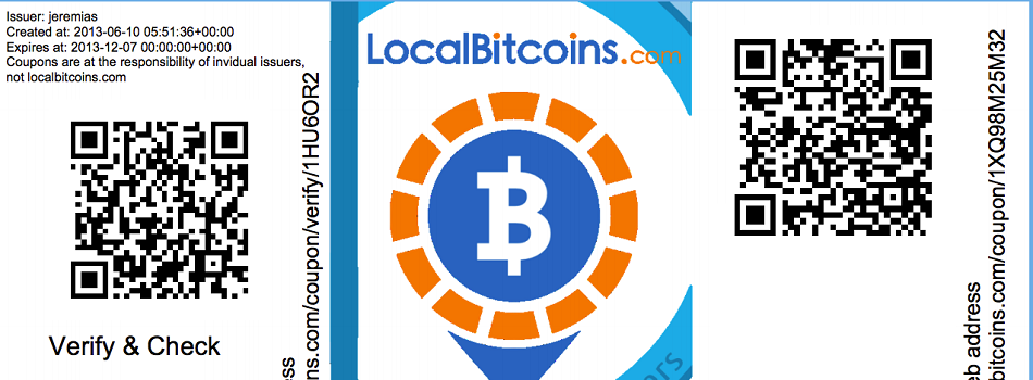 Saying Goodbye to the Exchanges: Localbitcoins.com and the launch of Redeemable Coupons